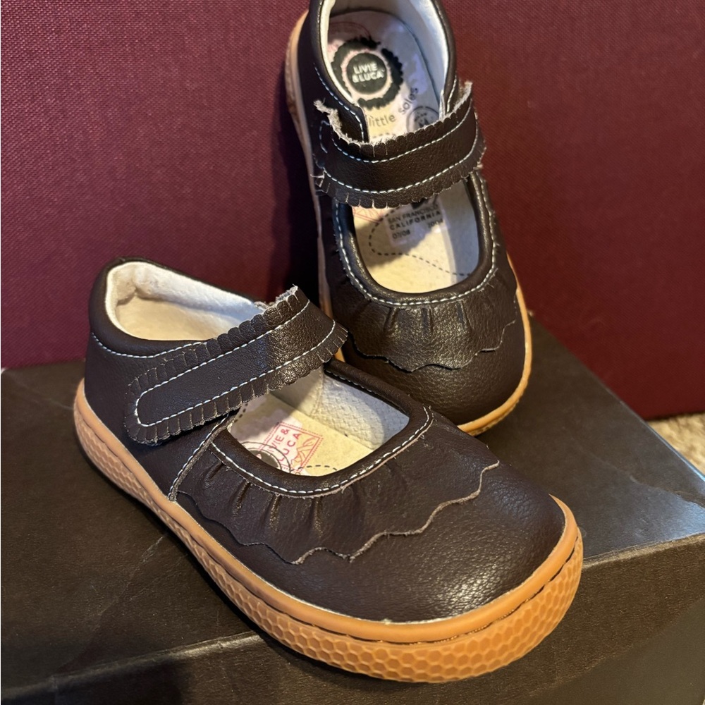 Livie & Luca Brown Kids Mary Jane Shoes